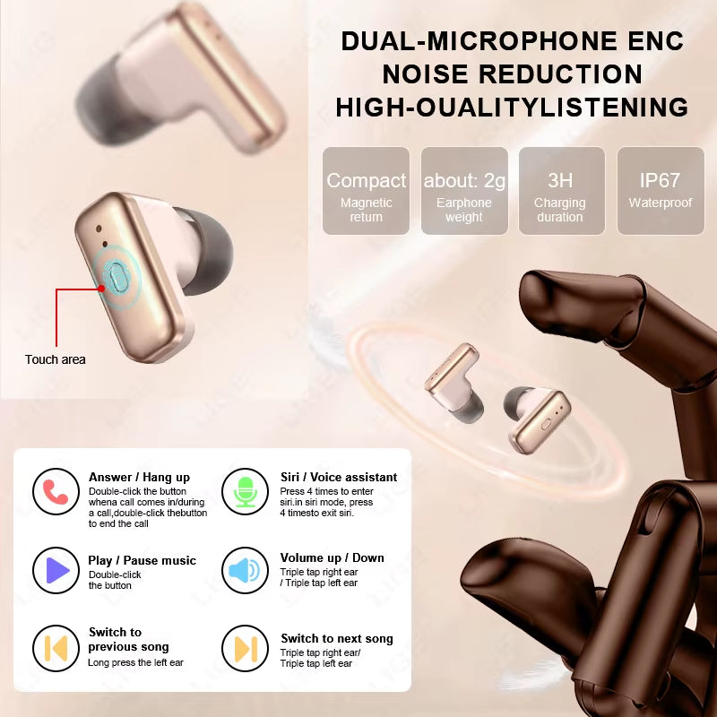 Smart Watch with Earbuds 1.39 Inch Fitness Watch 2 in 1 Calories Sleep Monitor Heart Rate Blood Pressure Monitor Bluetooth Watch