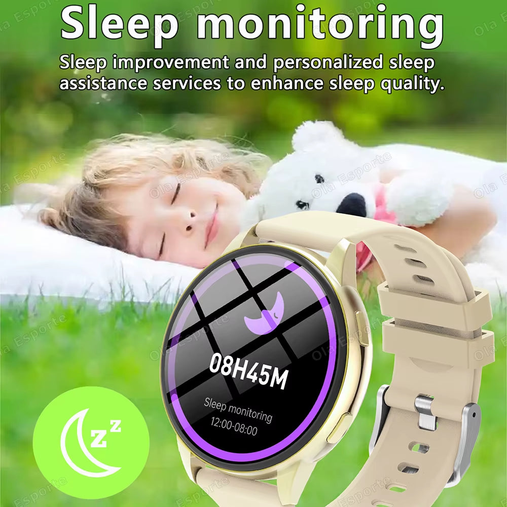 2025 Smart Watch Ladies Full Touch Screen Sports Fitness Watch IP67 Waterproof Bluetooth Call for Android Ios Smartwatch Female