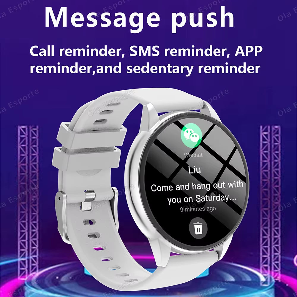 2025 Smart Watch Ladies Full Touch Screen Sports Fitness Watch IP67 Waterproof Bluetooth Call for Android Ios Smartwatch Female