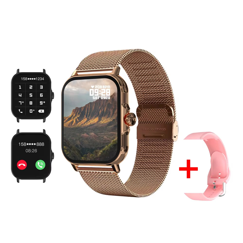 2024 Smart Watch H6 1.73' Full Touch Screen Sports Fitness Watch Bluetooth Call Health Monitoring Men Women Smart Watch Gift