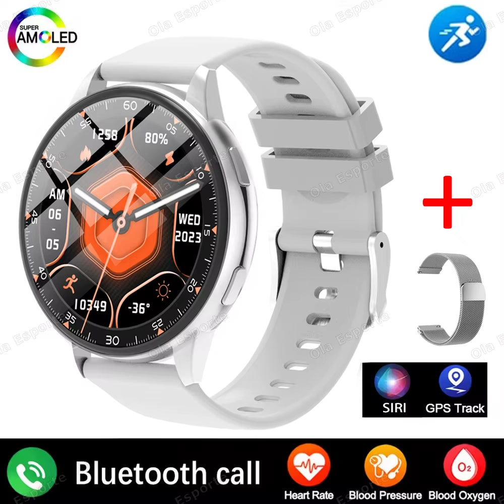 2025 Smart Watch Ladies Full Touch Screen Sports Fitness Watch IP67 Waterproof Bluetooth Call for Android Ios Smartwatch Female