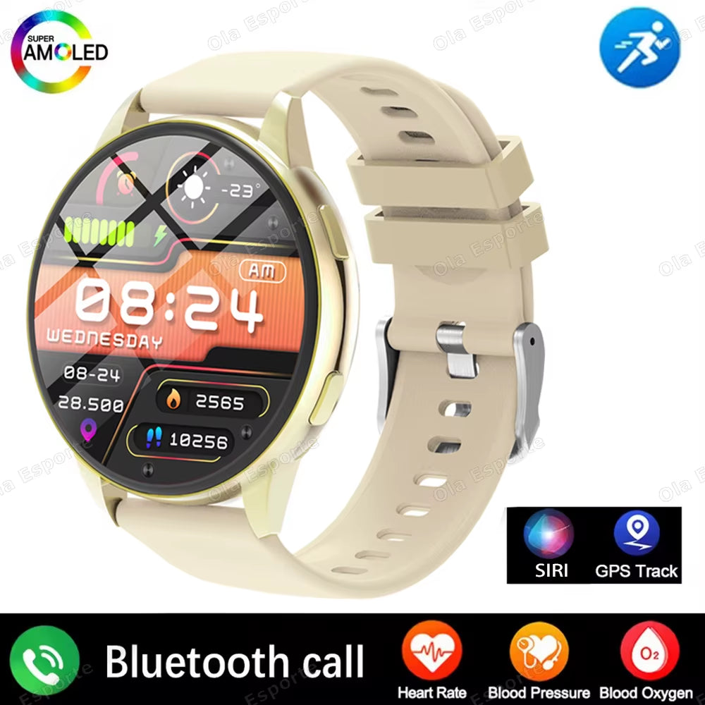 2025 Smart Watch Ladies Full Touch Screen Sports Fitness Watch IP67 Waterproof Bluetooth Call for Android Ios Smartwatch Female