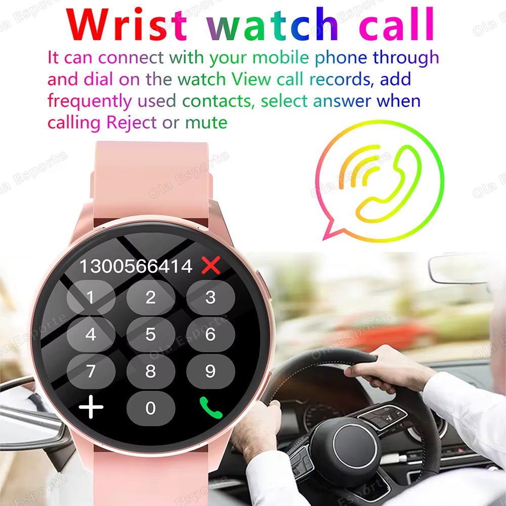 2025 Smart Watch Ladies Full Touch Screen Sports Fitness Watch IP67 Waterproof Bluetooth Call for Android Ios Smartwatch Female